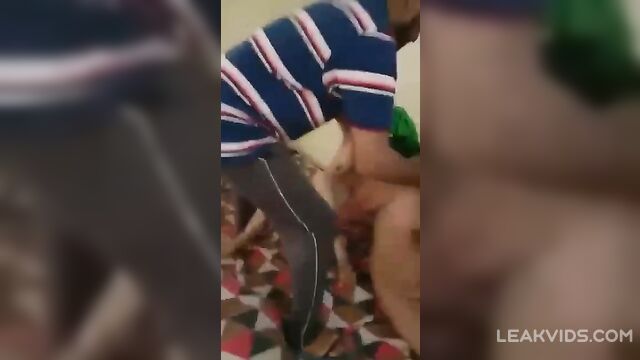 Husband finds horny naked wife on bed with another man - 1 image