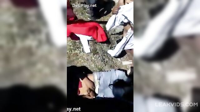 Couple fucking in open land recorded by stranger video leaked - 5 image