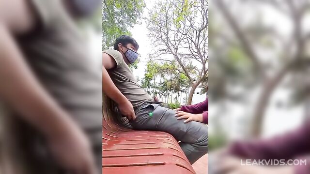 American College Girl Outdoor Suck and Fuck - 1 image