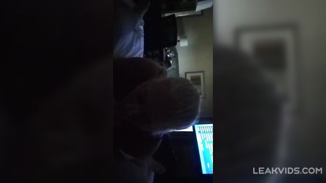 50 years old granny blowing 20 years old grandson at sleep