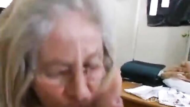 75 yo granny give blowjob to 21 yo neighbor boy - 1 image