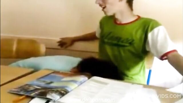 School girl sucking her friend in the classroom video leaked - 3 image
