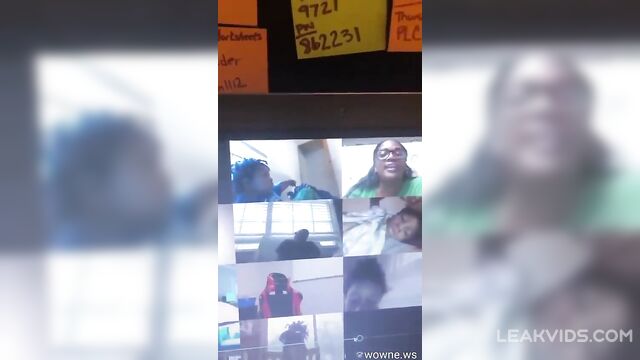 Kid's mom caught naked behind during the zoom meeting funny video - 3 image