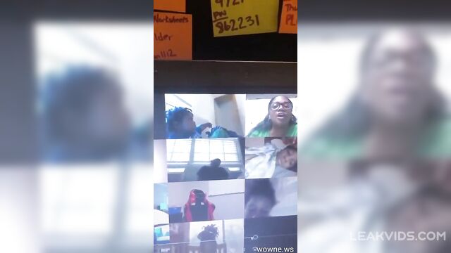 Kid's mom caught naked behind during the zoom meeting funny video - 4 image