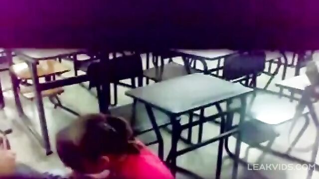 Teacher caught giving blowjob to a horny student - 5 image