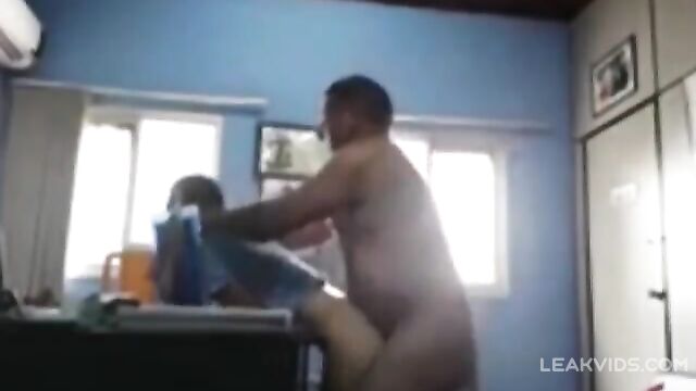 Real Professor Fucking A Young Student In His Office - 3 image