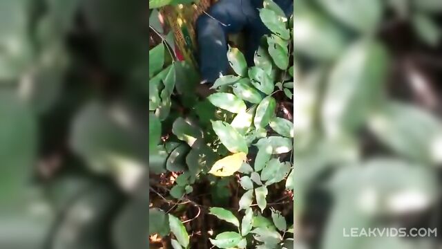 Horny School Girl Get Caught In A Forest While Sex - 1 image