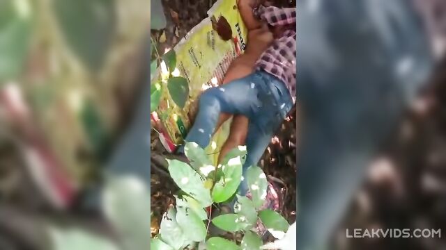 Horny School Girl Get Caught In A Forest While Sex - 3 image