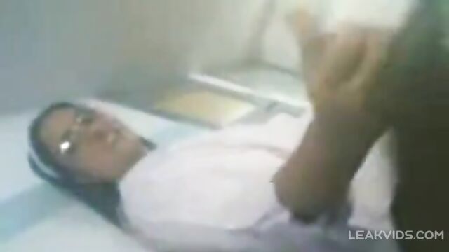 Real indian nun in glasses caught giving blowjob to a teenager