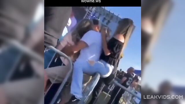 Guy caught fingering his wife’s mom behind his wife at a concert - 5 image