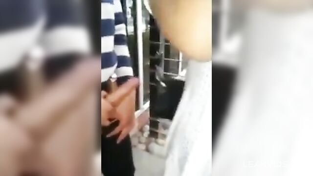 Old whore sucks a young guy's cock for cash - 4 image