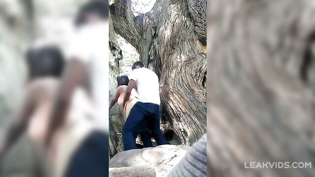 Horny couple are having sex in the park (caught) - 2 image