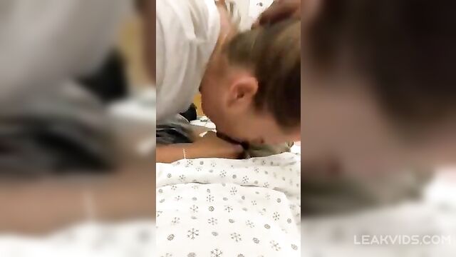 Real sexy nurse caught sucking patient at the hospital