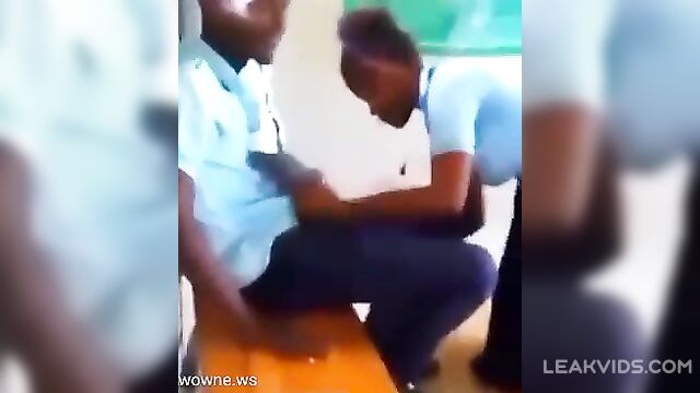 School girl giving a blowjob to a classmate - 4 image