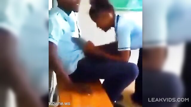 School girl giving a blowjob to a classmate - 5 image