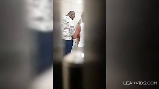 Two guy caught sucking cock each other in restroom - 4 image