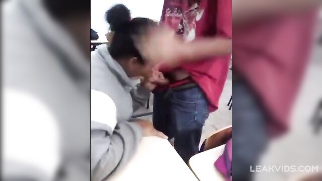 School girl suck several guys in her classroom - 3 image