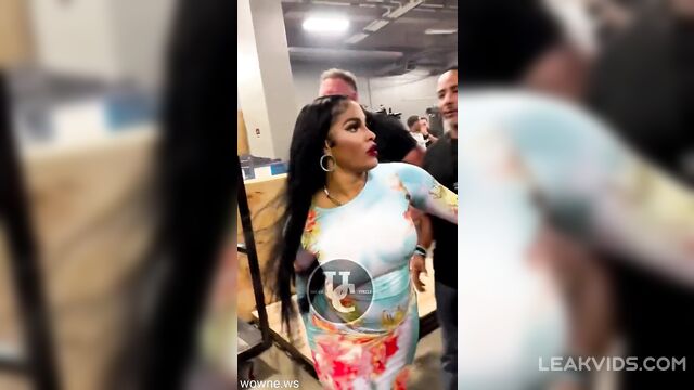 Beautiful Celebrity Joseline Hernandez's big tits pop out during a fight part 3