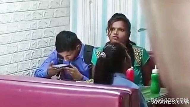 Mom Having Sex With Boyfriend In A Restaurant Front Of Daughter - 1 image