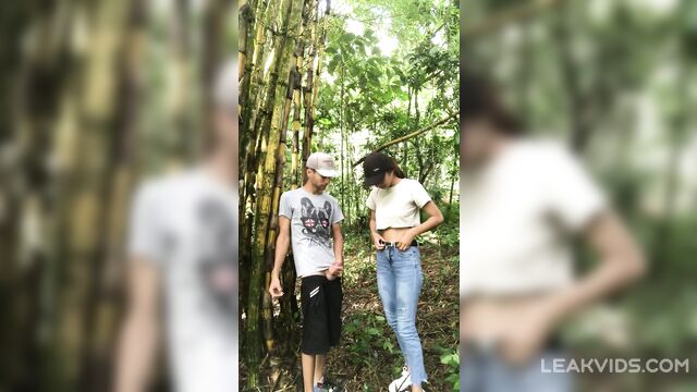 Hot couple having Sex in forest - 3 image