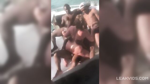 Hot Mature Women Gang Fucked By Rich Black Dudes In A Boat - 3 image
