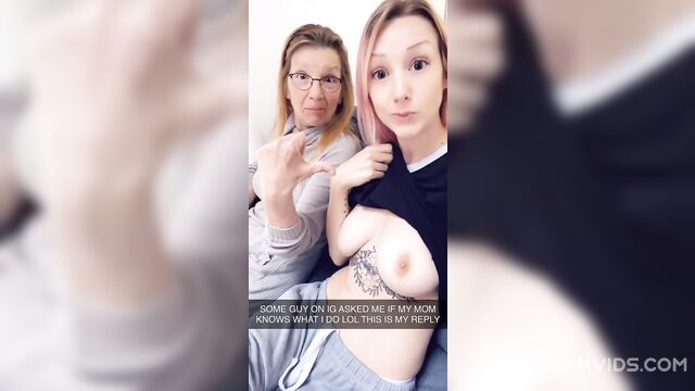 Kinky Mom And Daughter Showing Their Boobs