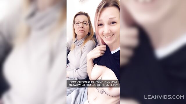 Kinky Mom And Daughter Showing Their Boobs - 4 image