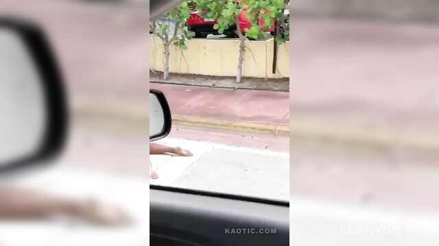 Ebony Woman having sex with invisible devil on the road - 4 image