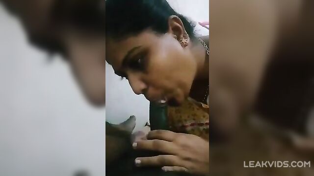 Real indian aunty giving blowjob to her nephew - 4 image