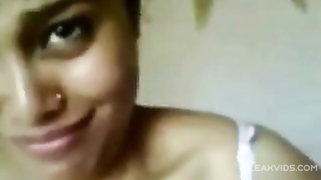 Sri Lankan mother stripping for two young dudes