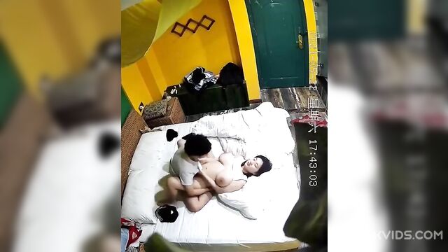 100% real asian MOM & SON Hidden camera leaked hotel sextape - 3 image