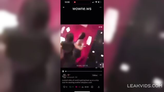 Cardi B getting beaten & stripped naked Leaked Video - 1 image