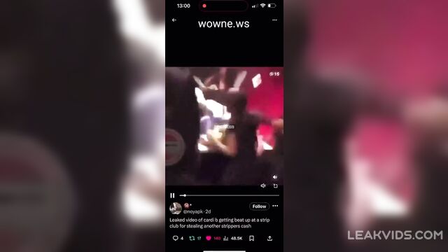 Cardi B getting beaten & stripped naked Leaked Video - 2 image