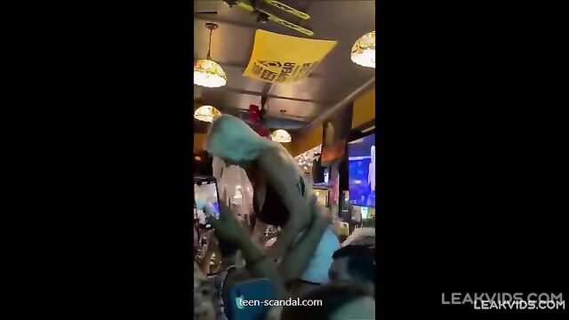 Drunk Girl Flashing Big Tits at Soccer Match - 2 image