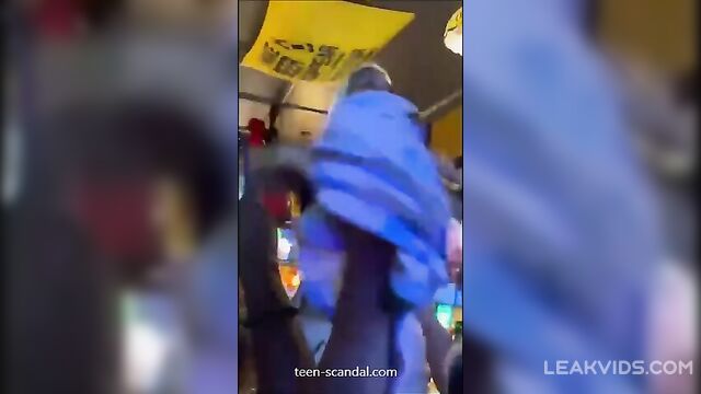 Drunk Girl Flashing Big Tits at Soccer Match - 5 image