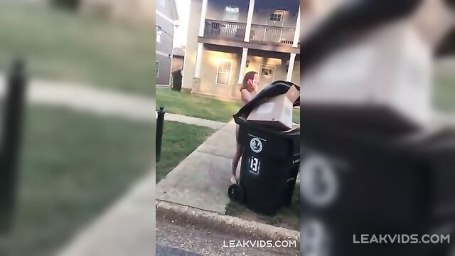 Nude Teen Caught Walking On Street - 2 image