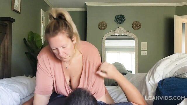 Mom wanted to ride her son's cock before her husband returned home - 1 image