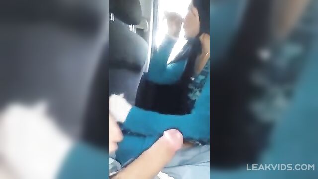 Real sexy indian cousin giving a blowjob and strip in a car - 5 image