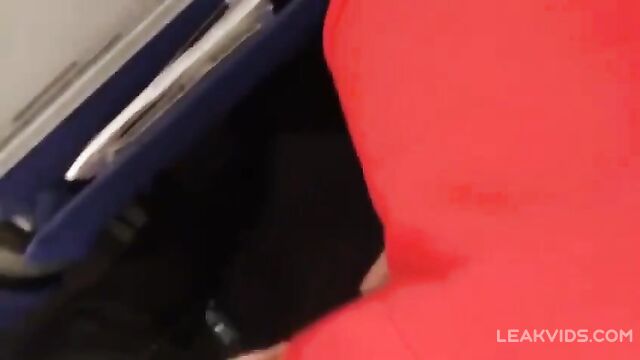 Chinese stewardess gives a blowjob to a rich client in business class - 2 image