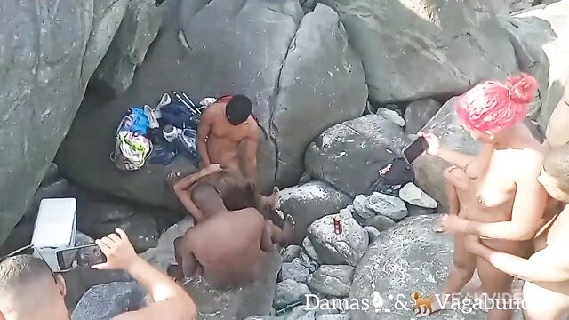 Gang from Rio de Janeiro, Brazil staged a massive outdoor orgy - 1 image