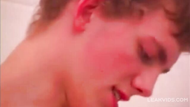 Curvy mom with red hair puts on a great incest show with her son - 1 image