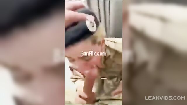 Horny Army girl asked to give a blowjob to her superior - 2 image