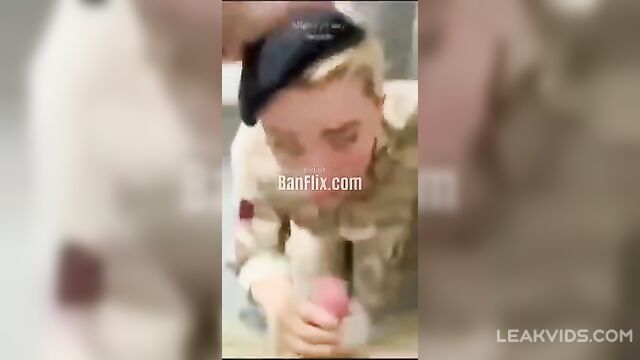 Horny Army girl asked to give a blowjob to her superior - 5 image