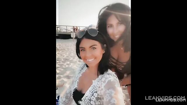 Hot mother and daughter fucked by dad during vacation
