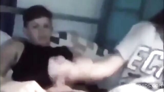 Brunette Sister Does Multiple Handjobs For Her Brother - 4 image