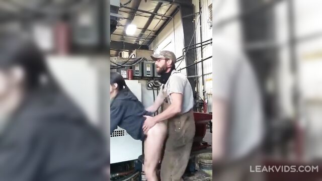 Horny workers caught fucking in office
