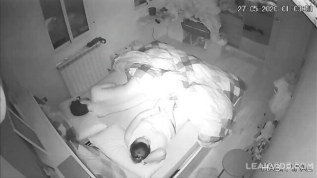 Real mother and son in the same bed, hidden camera caught her masturbating while he sleeps - 5 image