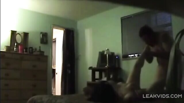 Father caught Mom on a hidden camera! Mom enjoys orgasm with her son