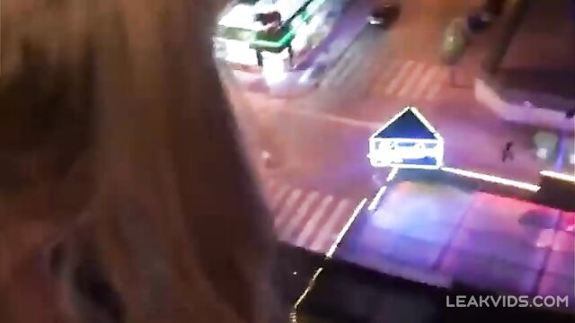 Hot daughter begs her real daddy to fuck her on the balcony - 1 image