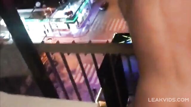 Hot daughter begs her real daddy to fuck her on the balcony - 2 image